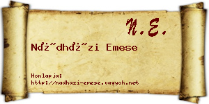 Nádházi Emese névjegykártya