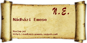 Nádházi Emese névjegykártya